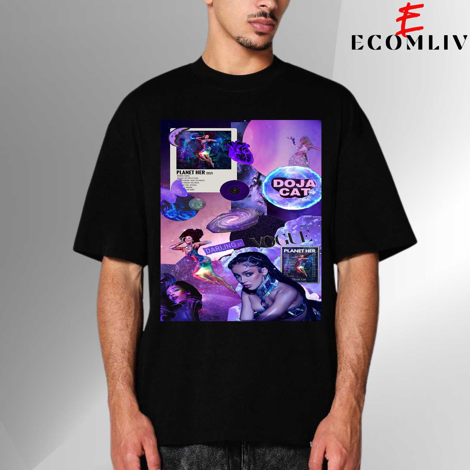 Doja Cat Planet Her Graphic T Shirt, Album Music Tee, Pop Star Streetwear